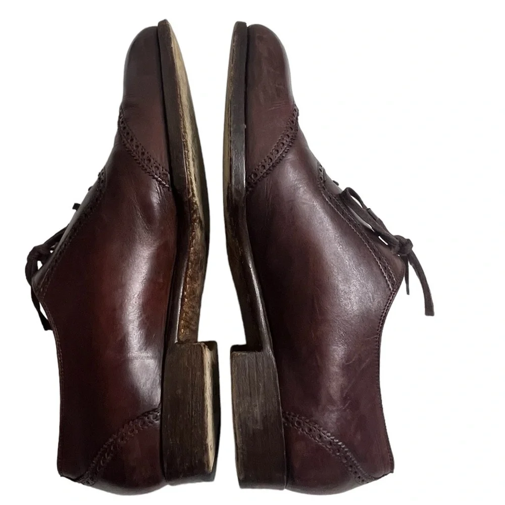 $1700 SAINT CRISPIN'S 564 GE8 Brown Wingtip Oxford Shoe Trees UK 7F